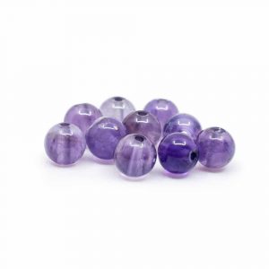 Gemstone Loose Beads Amethyst - 10 pieces (4 mm)