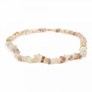 Gemstone Chip Necklace Multi Moonstone (45 cm)