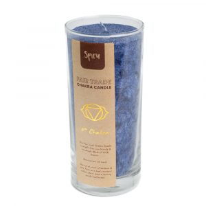 Fair Trade Third Eye Chakra (6th) Stearin Candle - Indigo (60 Hour Burning Time)