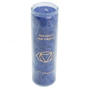 Fair Trade Third Eye Chakra (6th) Stearin Candle in Glass - Indigo (100 Hour Burning Time)