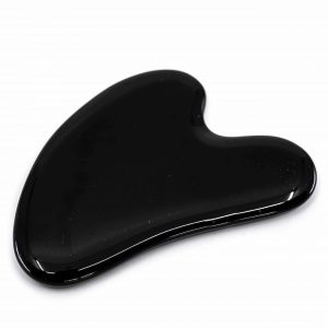 Gua Sha Scraper Obsidian Heart (80 mm)