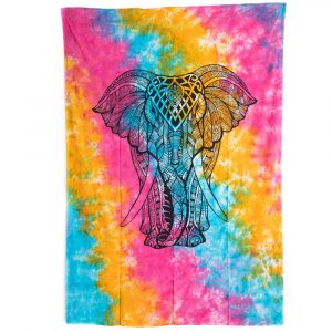 Tapestry Elephant Cotton Colourful Authentic (215x135cm)