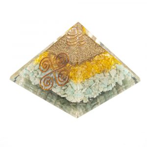 Orgonite Pyramid Citrine/Amazonite - Vastu - (75 mm)