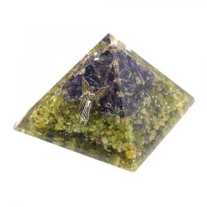 Orgonite Pyramid Peridote/Amethyst - Angel Raphael (70 mm)