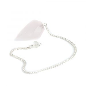 Pendulum Gemstone Rose Quartz Diamond Cut