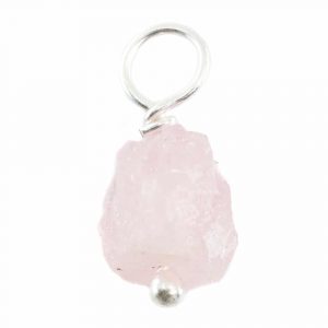 Raw Gemstone Pendant Morganite 925 Silver (8 - 12 mm)