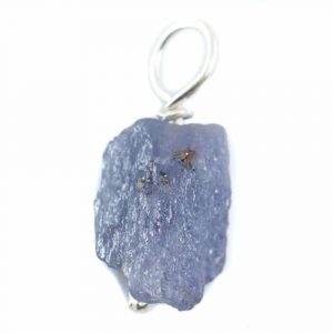 Raw Gemstone Pendant Tanzanite 925 Silver (8 - 12 mm)