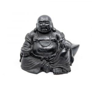 Shungite Statue Happy Buddha Pressed