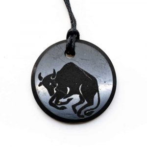 Shungite Horoscope Pendant Taurus (30 mm)