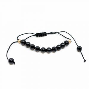 Gemstone Bracelet Black Tourmaline Adjustable