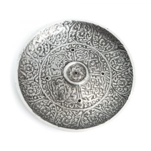 Silver Toned Brass Incense Burner (110 mm)