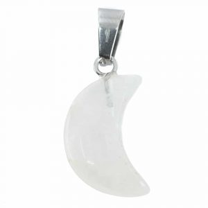 Gemstone Pendant Rock Crystal Moon