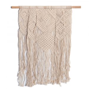 Macramé Diamond Pattern White - 60 cm