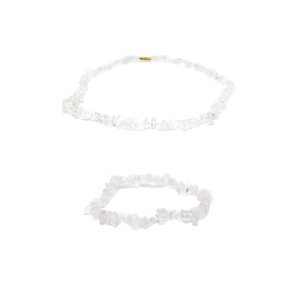 Rock Crystal Split Bracelet and Necklace Set - Bundle