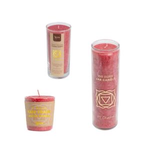 Fair Trade Stearin Candles 1st Root Chakra Set - Bundle