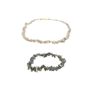 Labradorite Split Bracelet and Necklace Set - Bundle