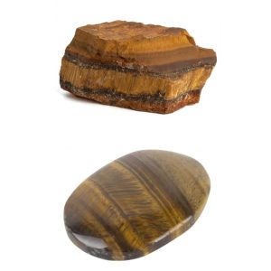 Rough Tiger's Eye & Pocket Stone Set - Bundle