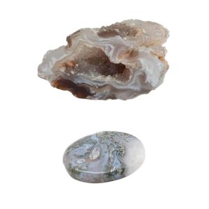 Rough Agate Geode & Tree Agate Pocket Stone Set - Bundle