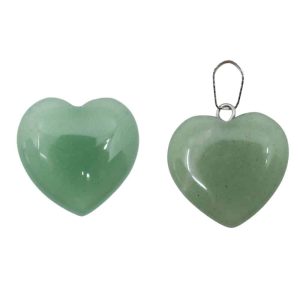 Green Aventurine Gemstone Heart with Pendant - Bundle