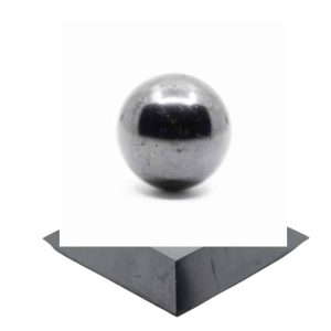 Shungite Gemstone Sphere (40 mm) with Shungite Stand - Bundle