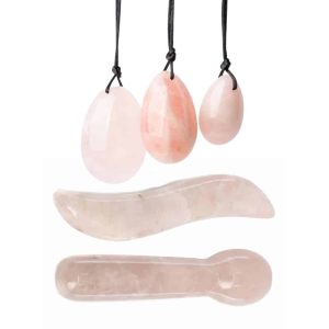 Luxury Rose Quartz Yoni Set for Self-Love - Bundle