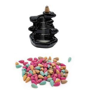 Backflow Burner Ceramic with 200 grams Basic Cones - Bundle