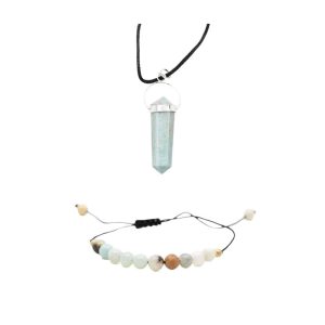 Amazonite Bracelet and Pendant Set - Bundle