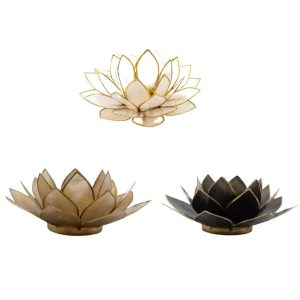 Lotus Tealights with Neutral Colors Set - Bundle