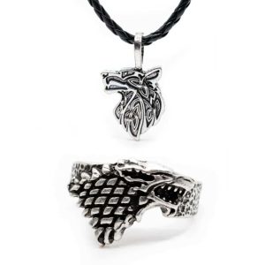 Viking Jewelry Set - Wolf - Bundle