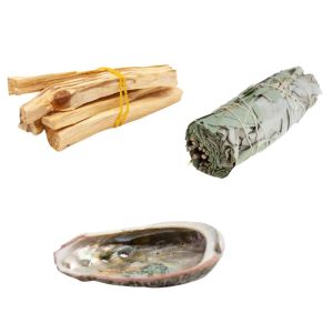 Clean Your House Kit with White Sage & Eucalyptus Smudge (Medium) - Bundle