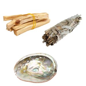 Clean Your House Kit with White Sage & Lavender Smudge (Small) - Bundle