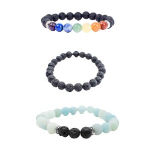 Lava Stone Bracelet Set - Bundle