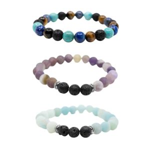 Lava Stone Bracelet Set Mix - Bundle