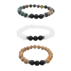 Bracelet Set Lava Stone Mix - Bundle