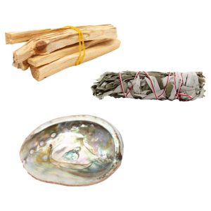 Clean Your House Kit with White Sage & Yerba Santa Smudge (Small) - Bundle