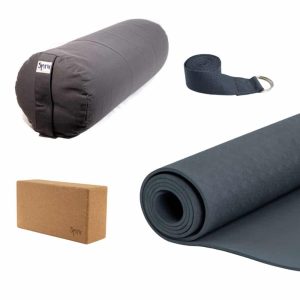 Yoga Starter Set Anthracite / Gray - Bundle