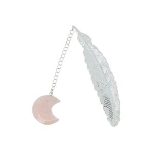 Gemstone Bookmark Moon - Rose Quartz